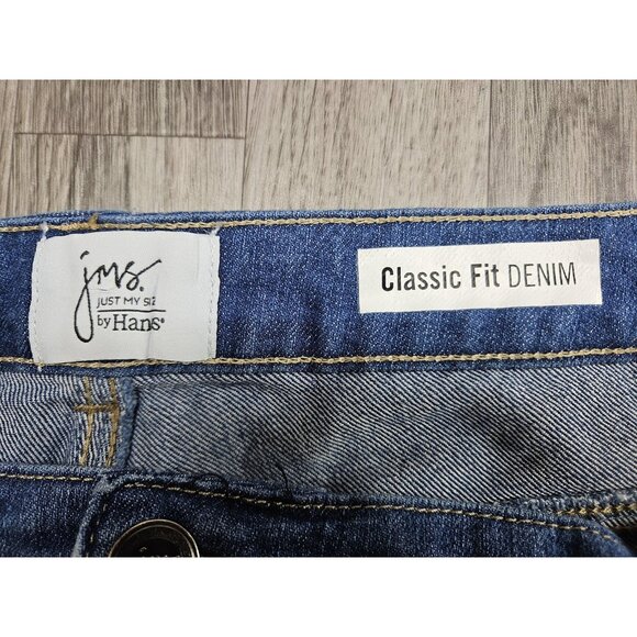JMS Just My Size by Hanes Jeans Womens Plus 24W Blue Classic Fit Denim Stretch - Picture 4 of 12